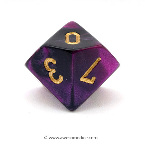 Single Gemini Black-Purple d10