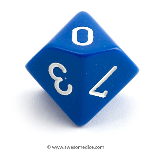 Single Opaque Blue d10