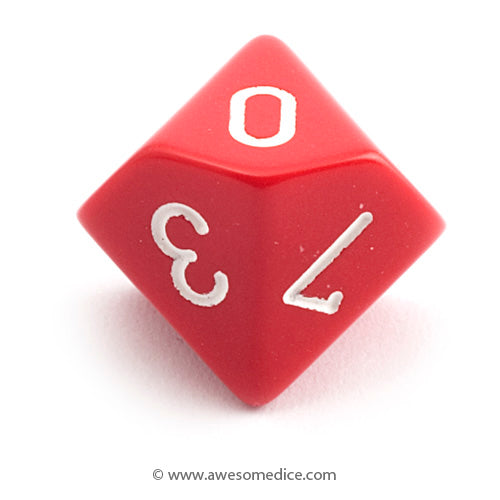Single Opaque Red d10