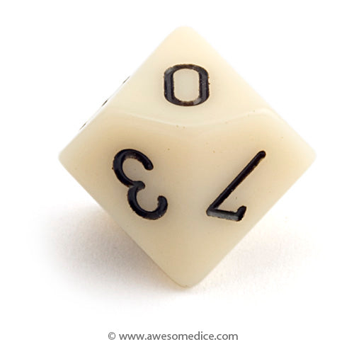 Single Opaque White d10