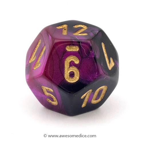 Single Gemini Black-Purple d12