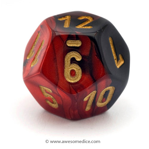 Single Gemini Red-Black d12