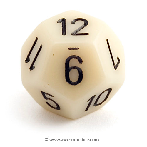 Single Opaque White d12