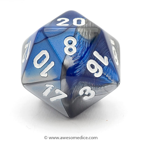 Single Gemini Blue-Steel d20