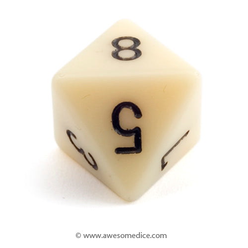 Single Opaque White d8
