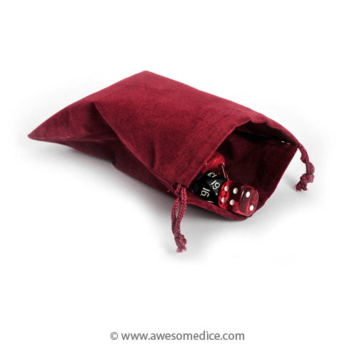 Burgundy Red Dice Bag
