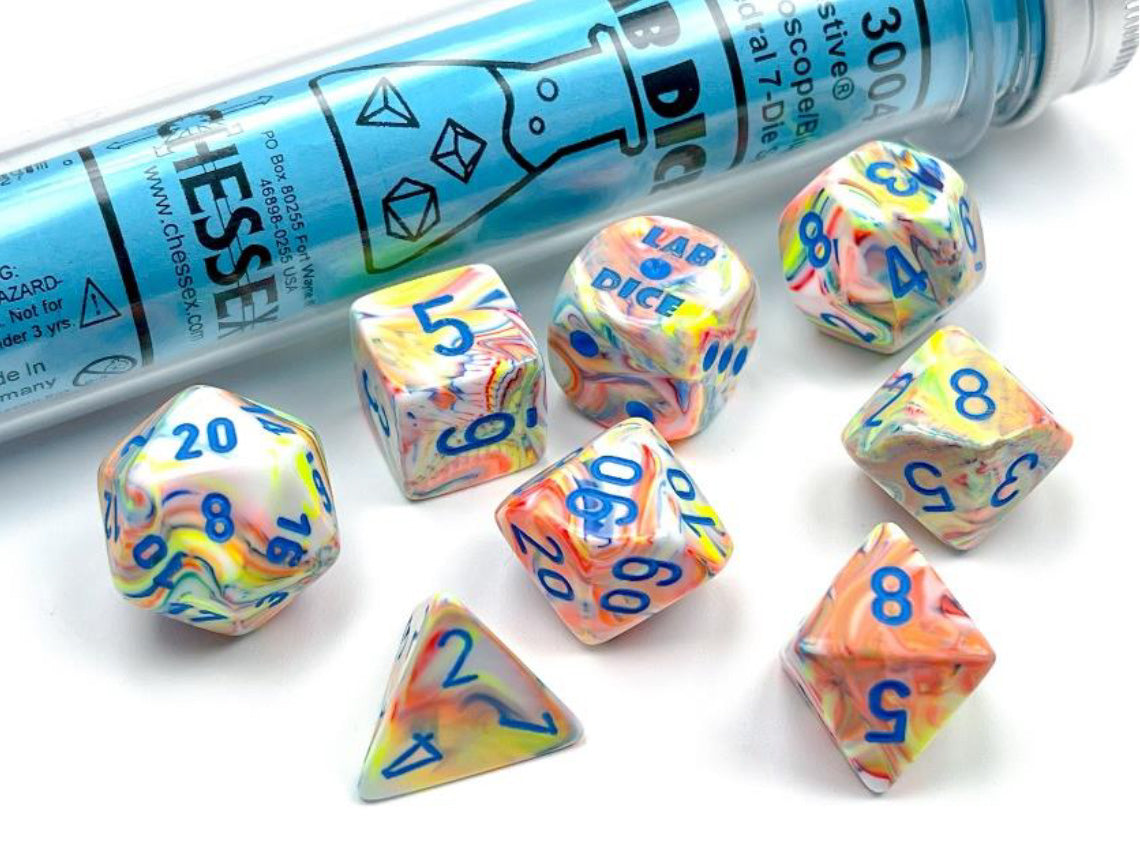 Festive® Kaleidoscope/blue 7-Dice Set