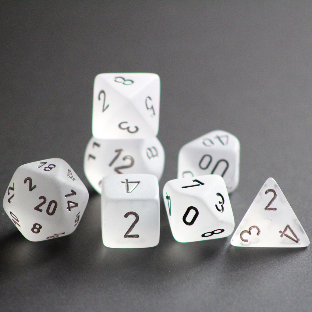 Frosted Clear 7-Dice Set