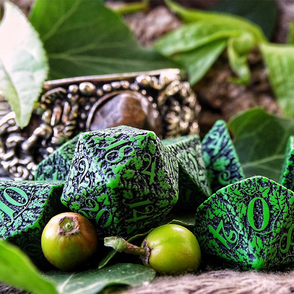 Green Forest 7-Dice Set - Awesome Dice
