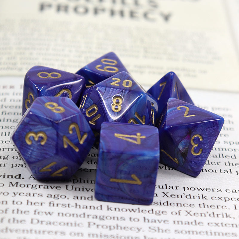 Chessex Lustrous Purple 7-Dice Set