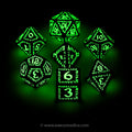 Runic Glow in the Dark 7-Dice Set