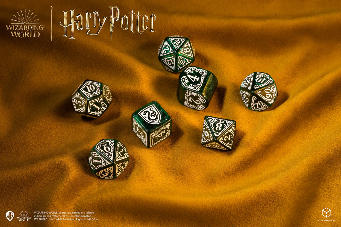 Harry Potter: Slytherin Dice Set - Green - complete polyhedral dice set for DnD