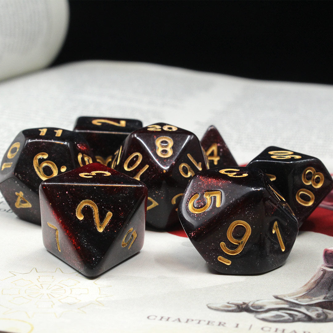 Vampiric Red 7-Dice Set