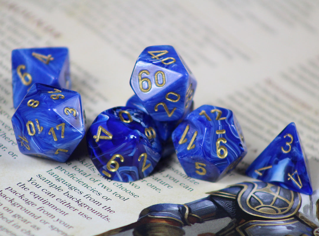 Vortex Blue 7-Dice Set