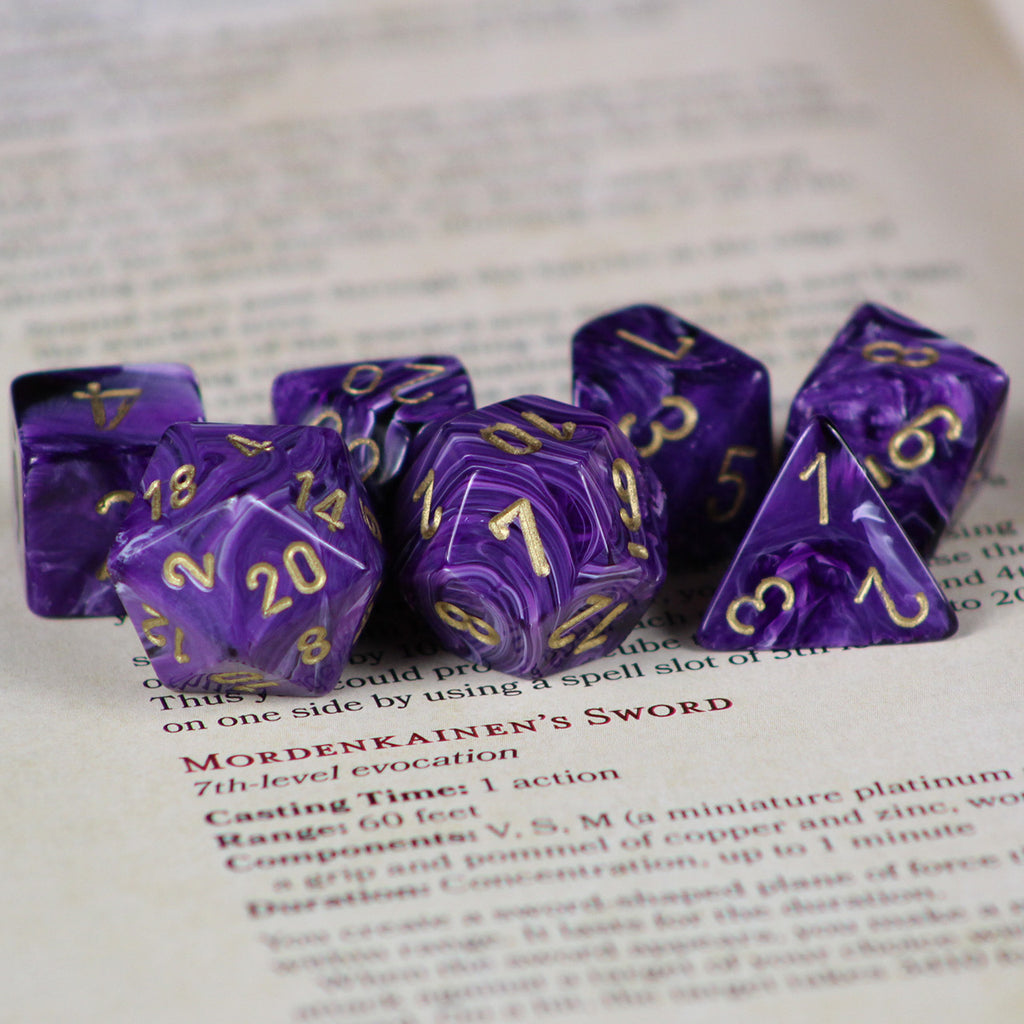 Vortex Purple 7-Dice Set